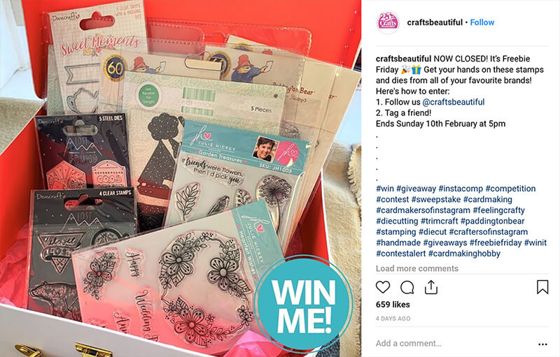 Tạo thêm Giveaway để tăng follow instagram